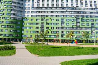 Апартаменты Jacuzzi New ApartComplex Kaskad, Панорамный вид на центр Минска Минск Улучшенные апартаменты с сауной-6